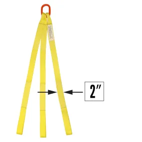 2"x16' (1 ply) Triple Leg Nylon Sling w/ Master Link & Sewn Loop