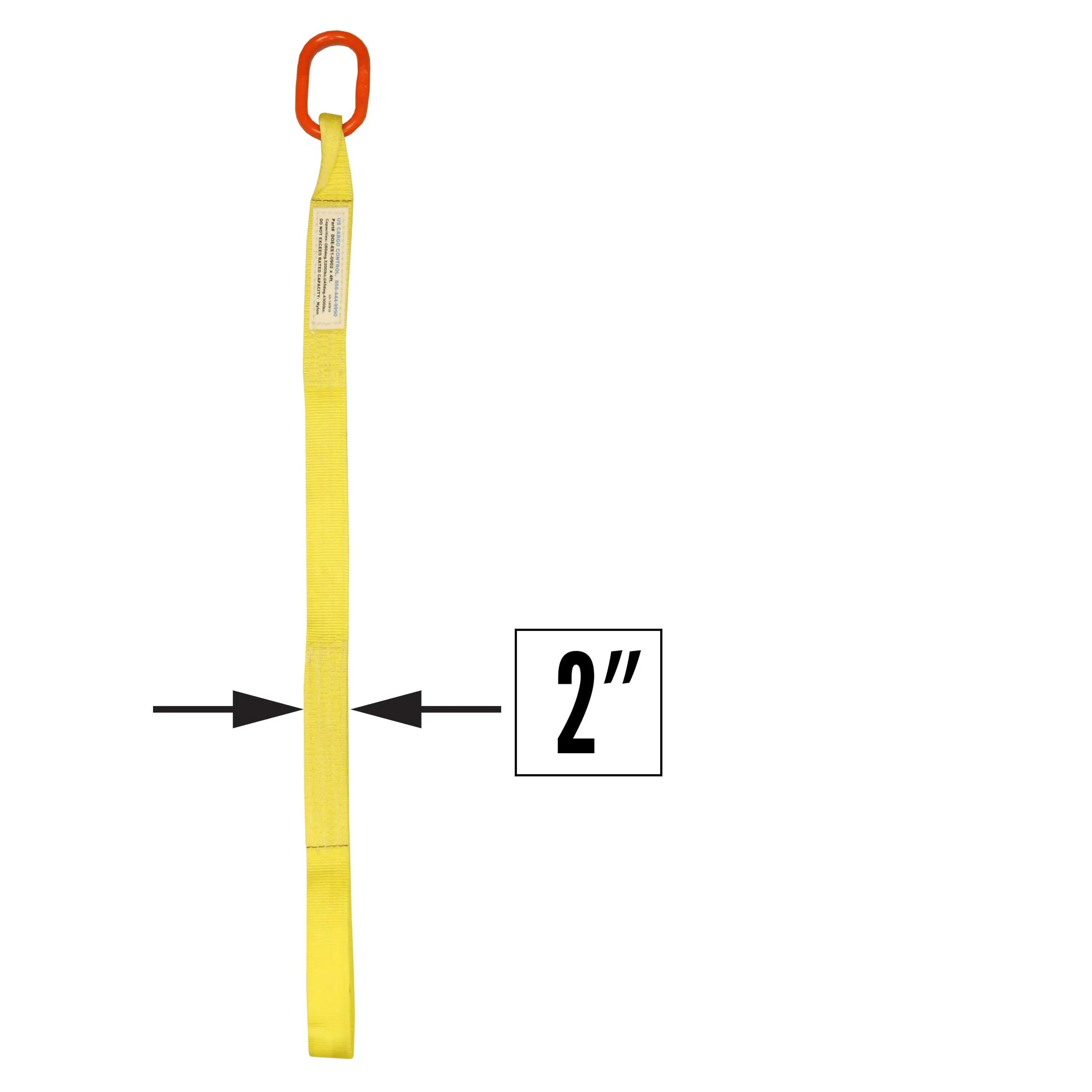 2"x3' (1 ply) Single Leg Nylon Sling w/ Master Link & Sewn Loop