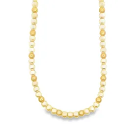 6mm White Pearl Beaded Necklace (F249A)(I185)
