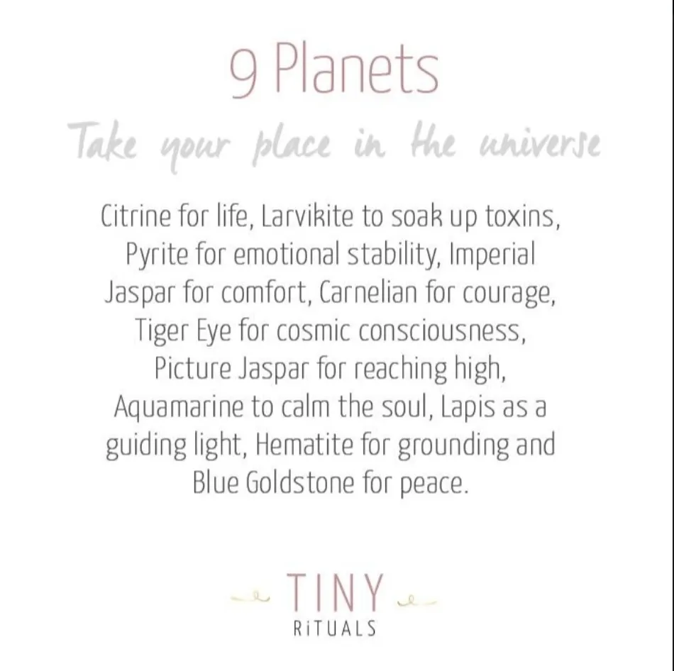 9 Planet Gemstone Energy Bracelet by Tiny Rituals