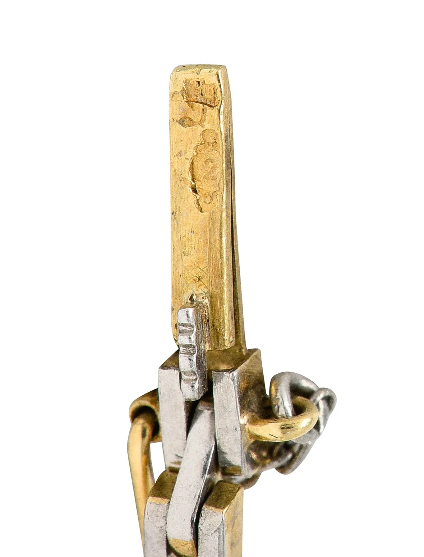 Art Deco 4.22 CTW Emerald Diamond Platinum-Topped 18 Karat Yellow Gold Vintage Link Bracelet