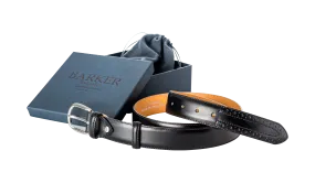 Brogue Belt - Black Calf
