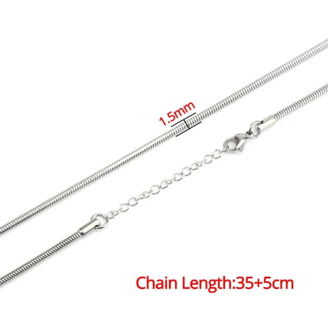 Clavicle Blade Necklace Chain, Stainless Steel 35 5cm