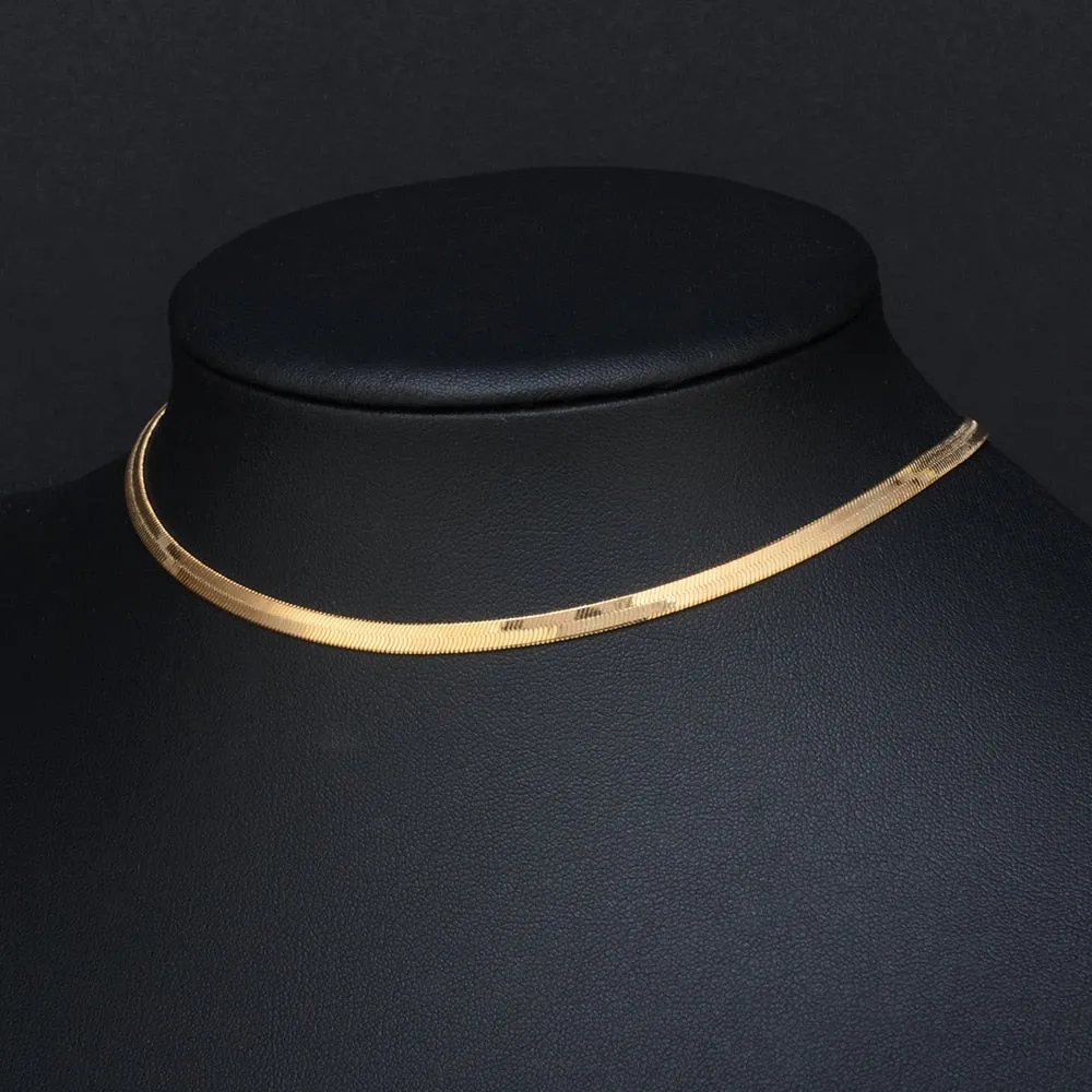 Clavicle Blade Necklace Chain, Stainless Steel 35 5cm