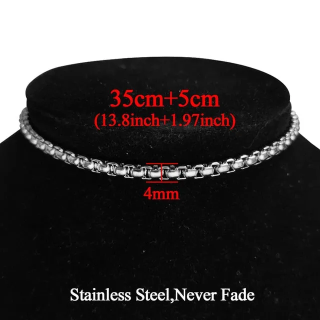Clavicle Blade Necklace Chain, Stainless Steel 35 5cm