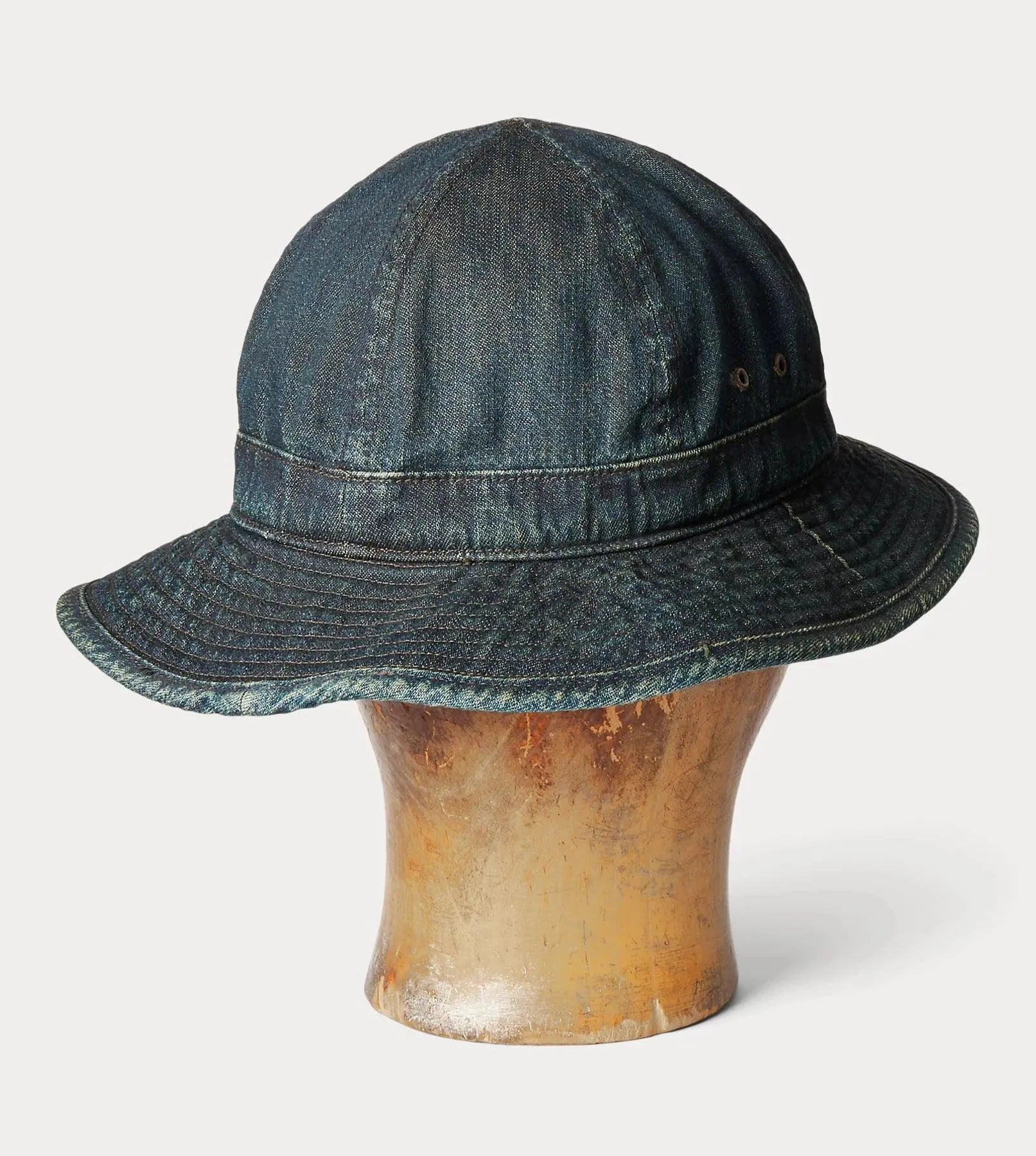 Double RL - Indigo Denim Bucket Hat - Dark Indigo Wash