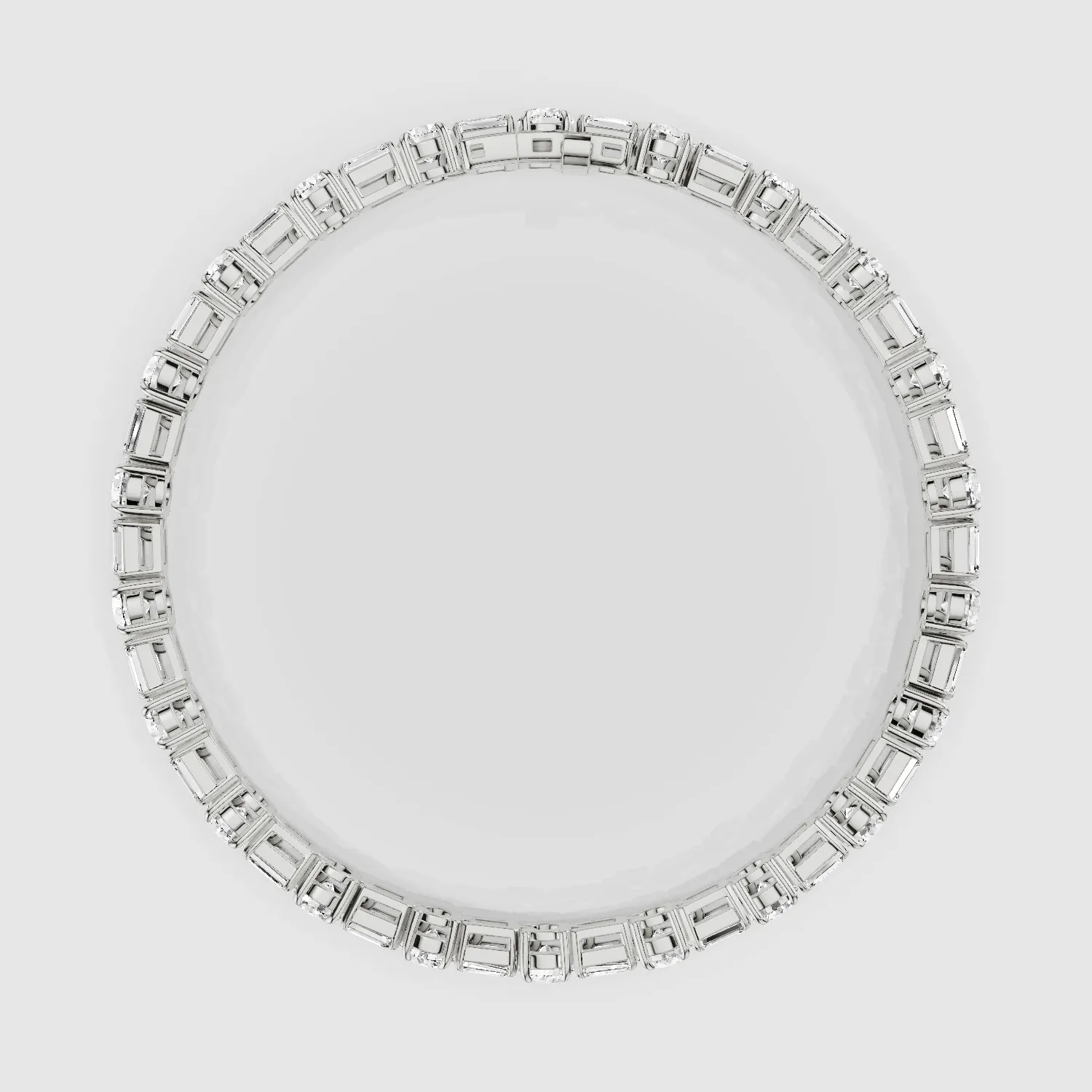East West Tennis Bracelet Emerald Cut & Round-Multi Stone