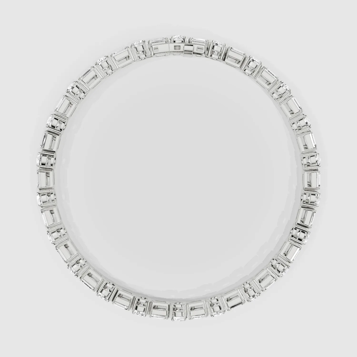 East West Tennis Bracelet Emerald Cut & Round-Multi Stone