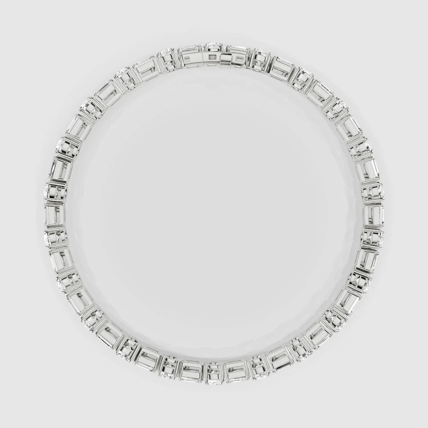 East West Tennis Bracelet Emerald Cut & Round-Multi Stone