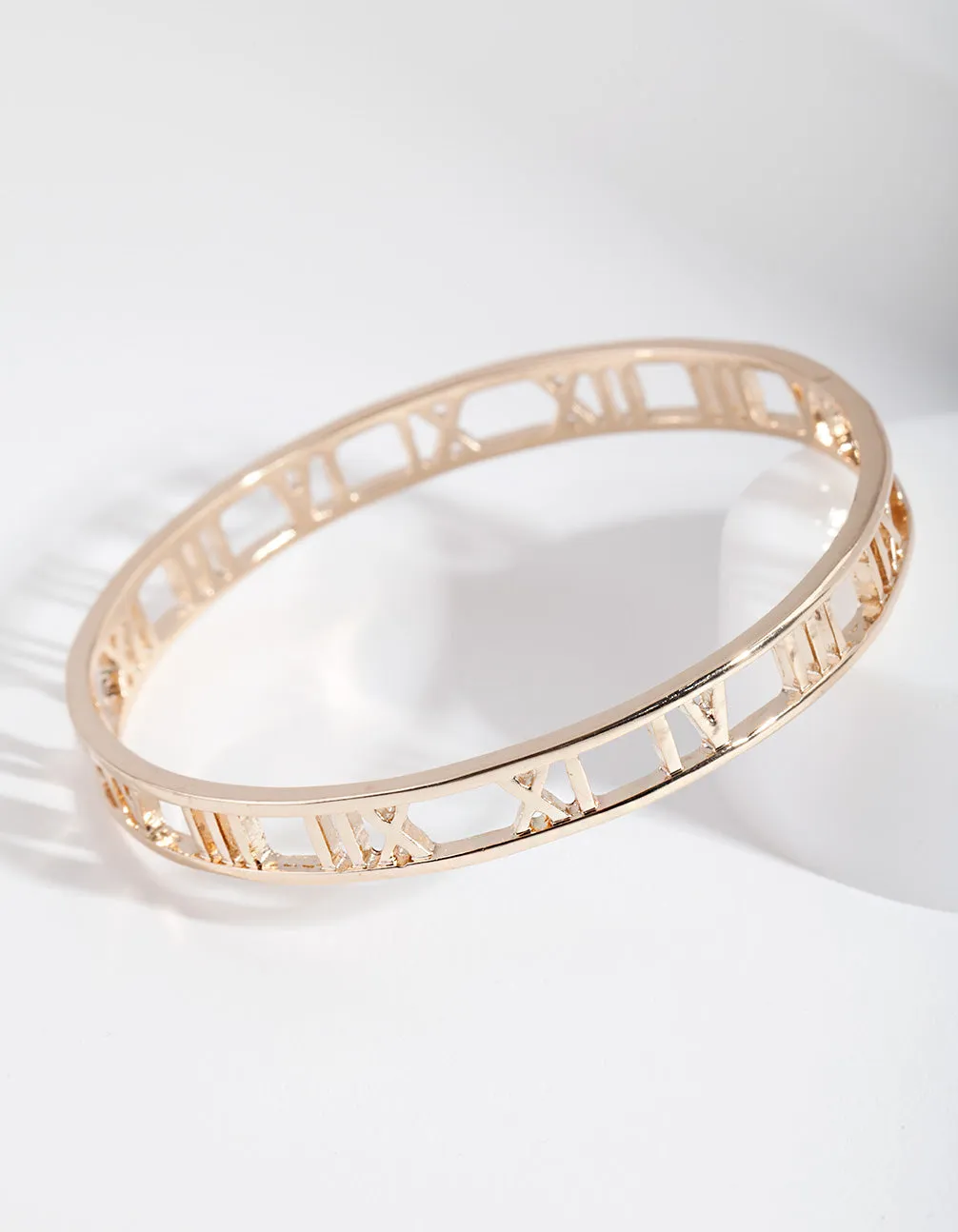 Gold Roman Numeral Bangle