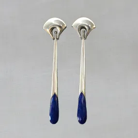 Lapis Lazuli Art Deco Earrings