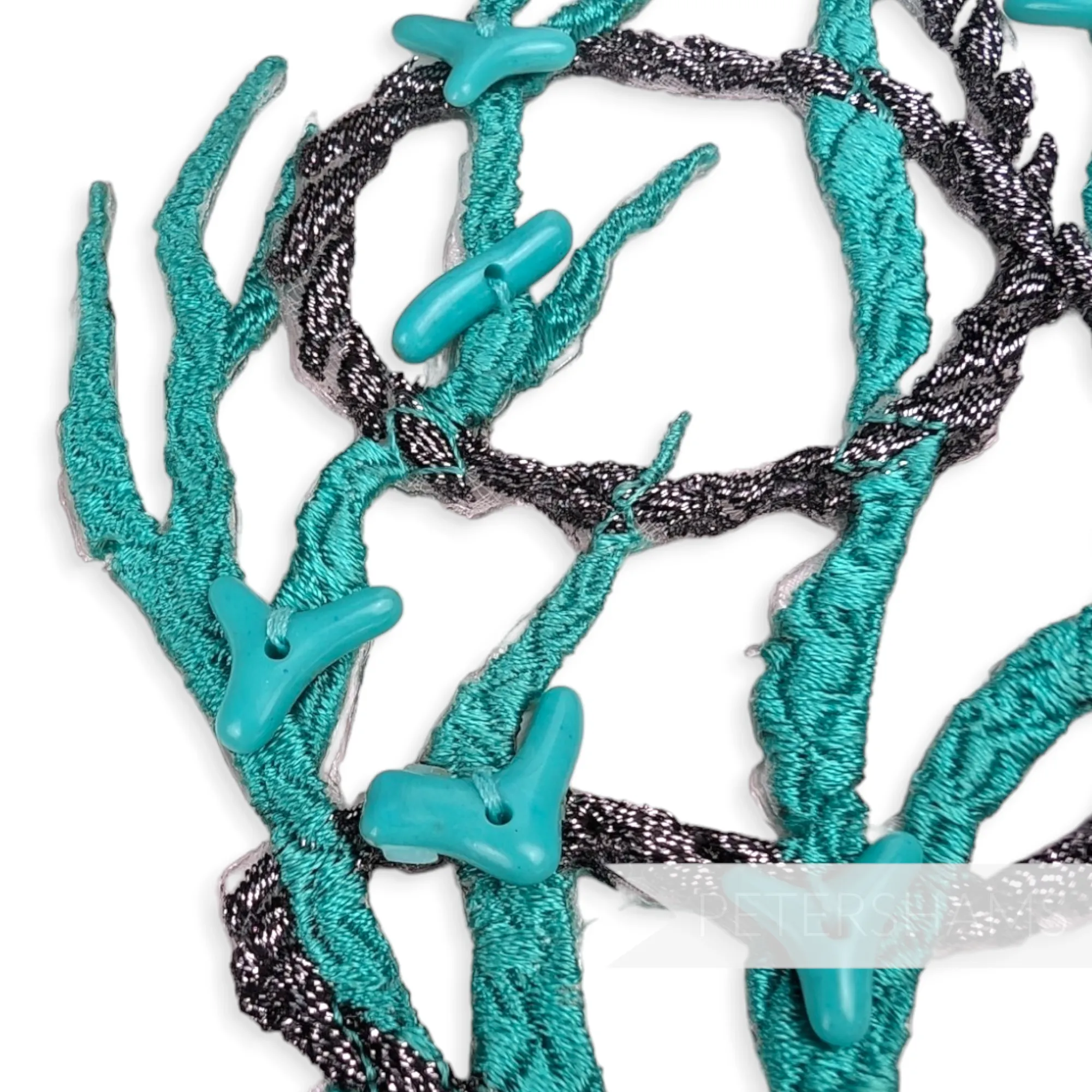 Large Embroidered Sew-on Coral Reef with Patch Motif