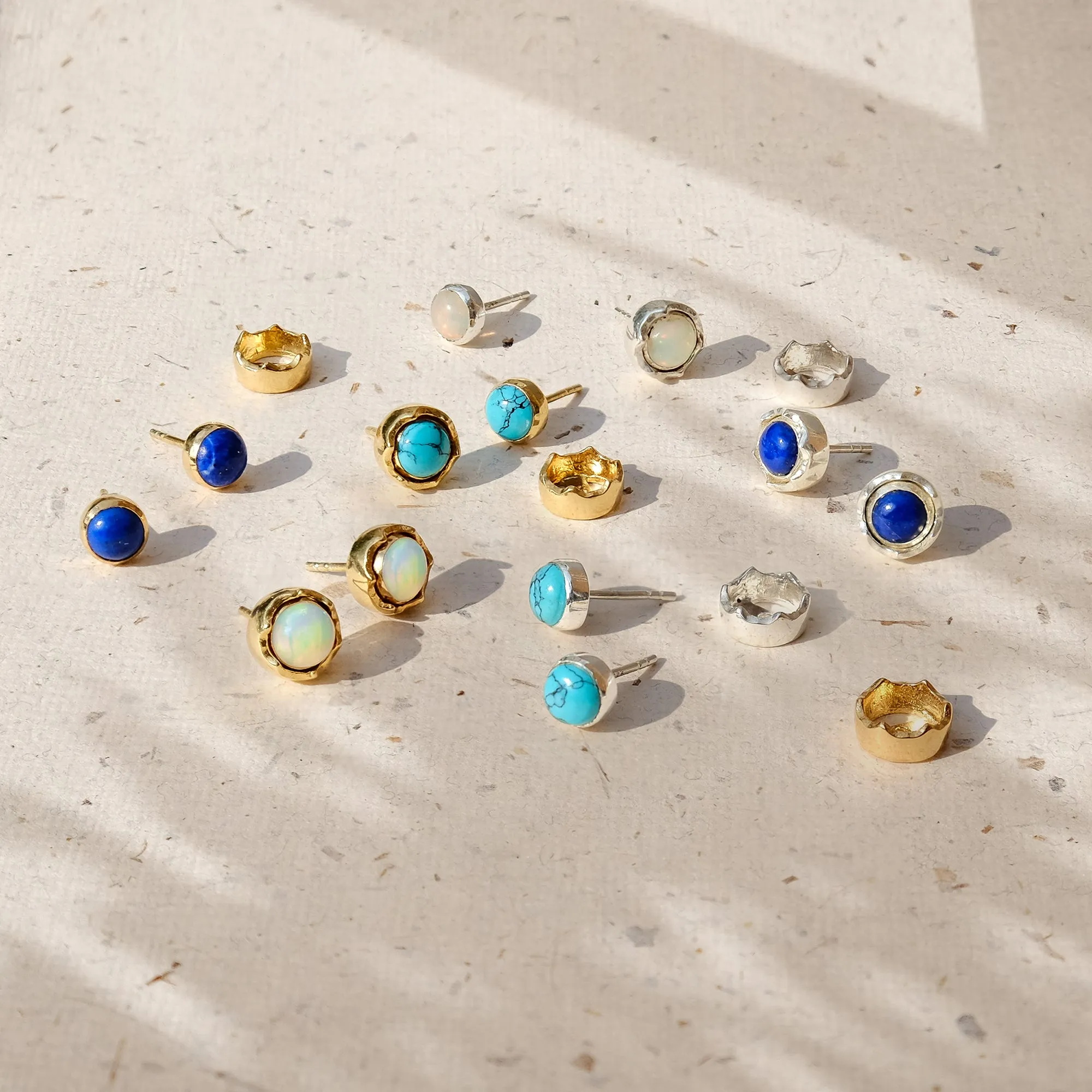 Maya Stud Earrings - Opal