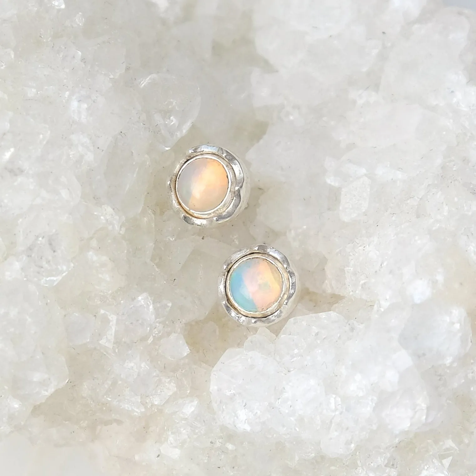 Maya Stud Earrings - Opal