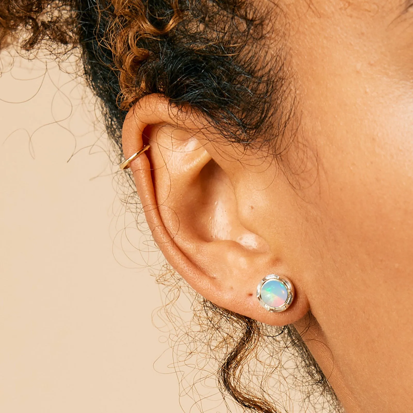 Maya Stud Earrings - Opal