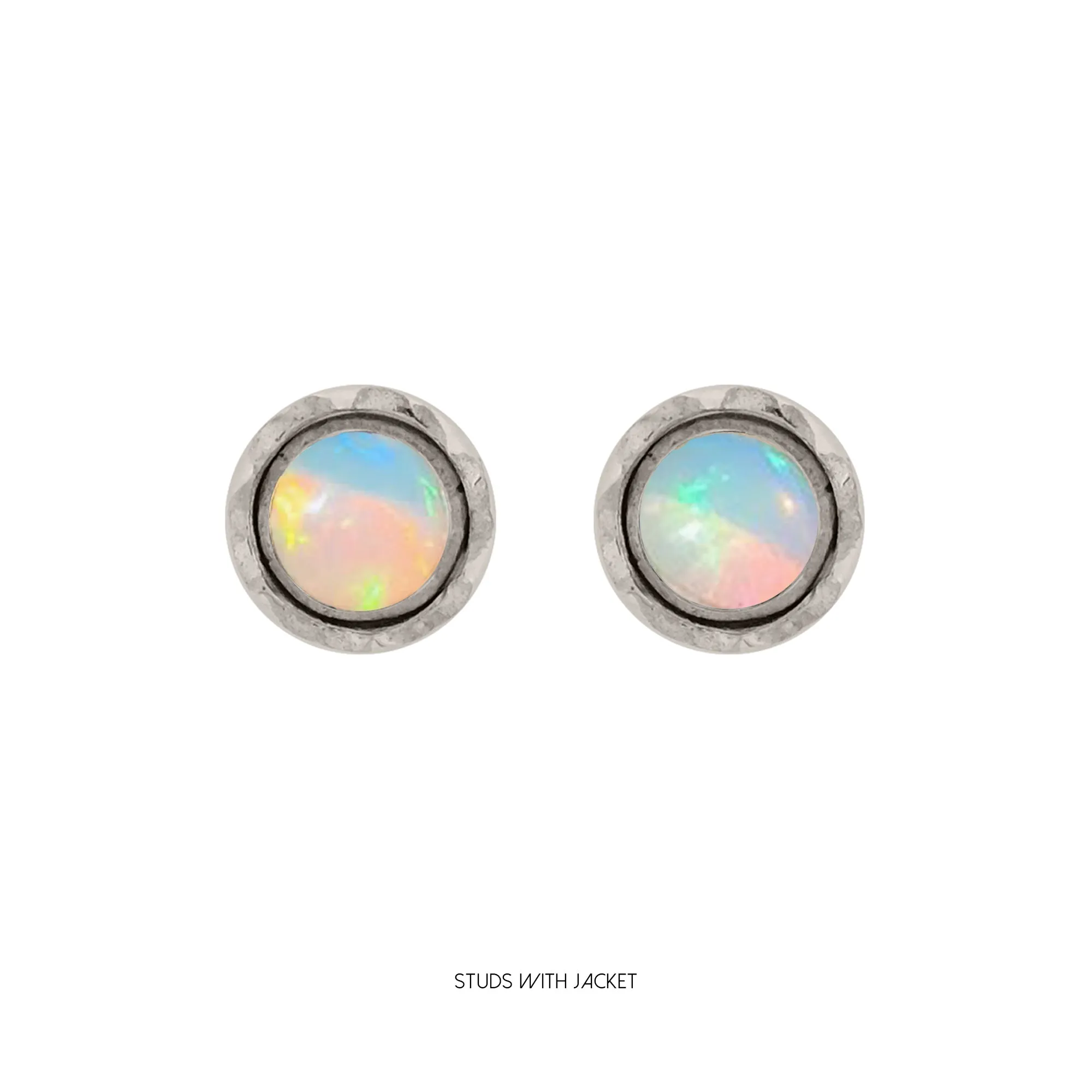 Maya Stud Earrings - Opal