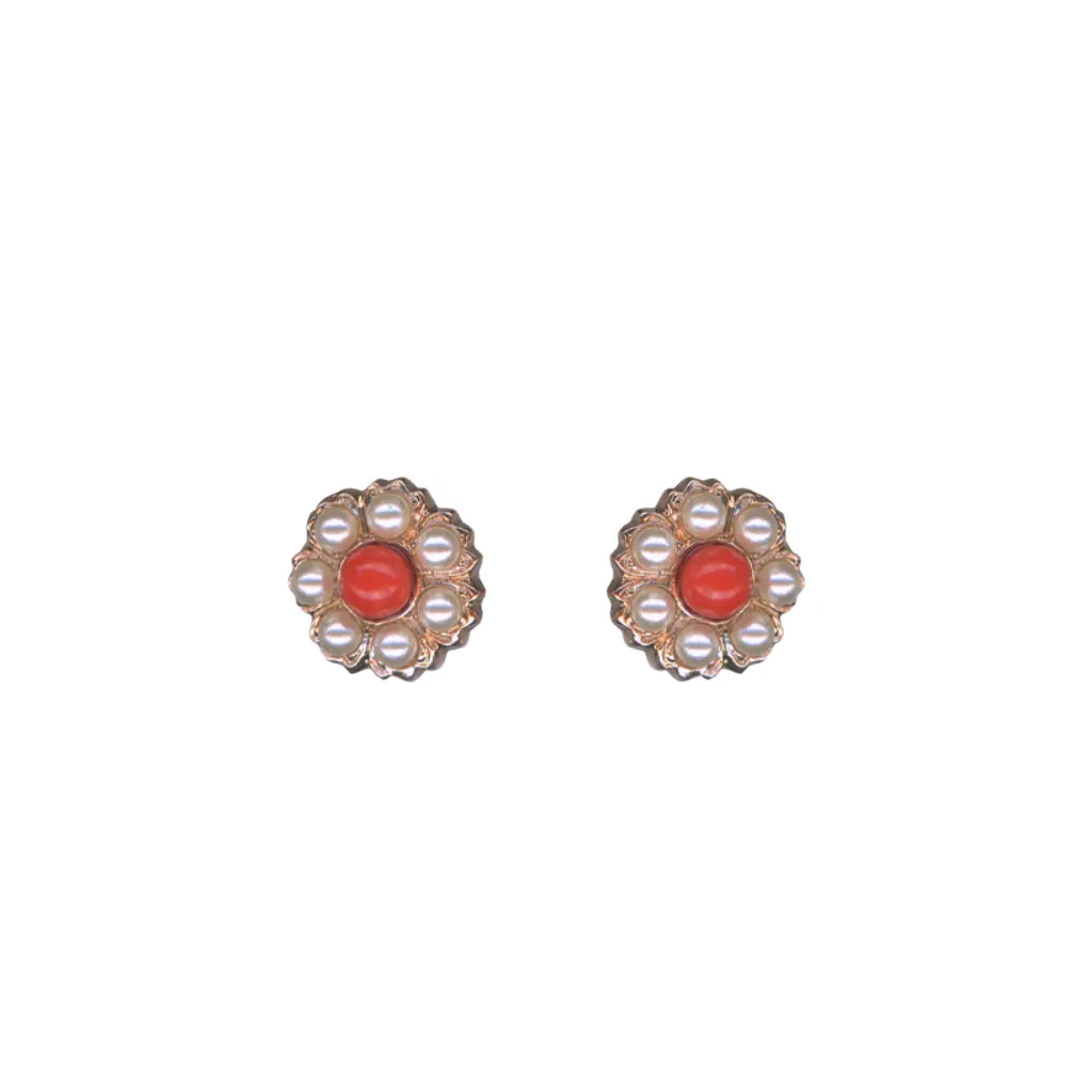 Medium Blossom Post Earrings in "Mythical Dusk" - Rose Gold