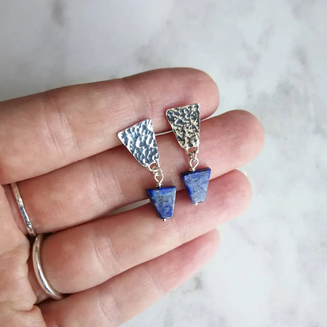 Nefertiti Lapis Lazuli Drop Earrings