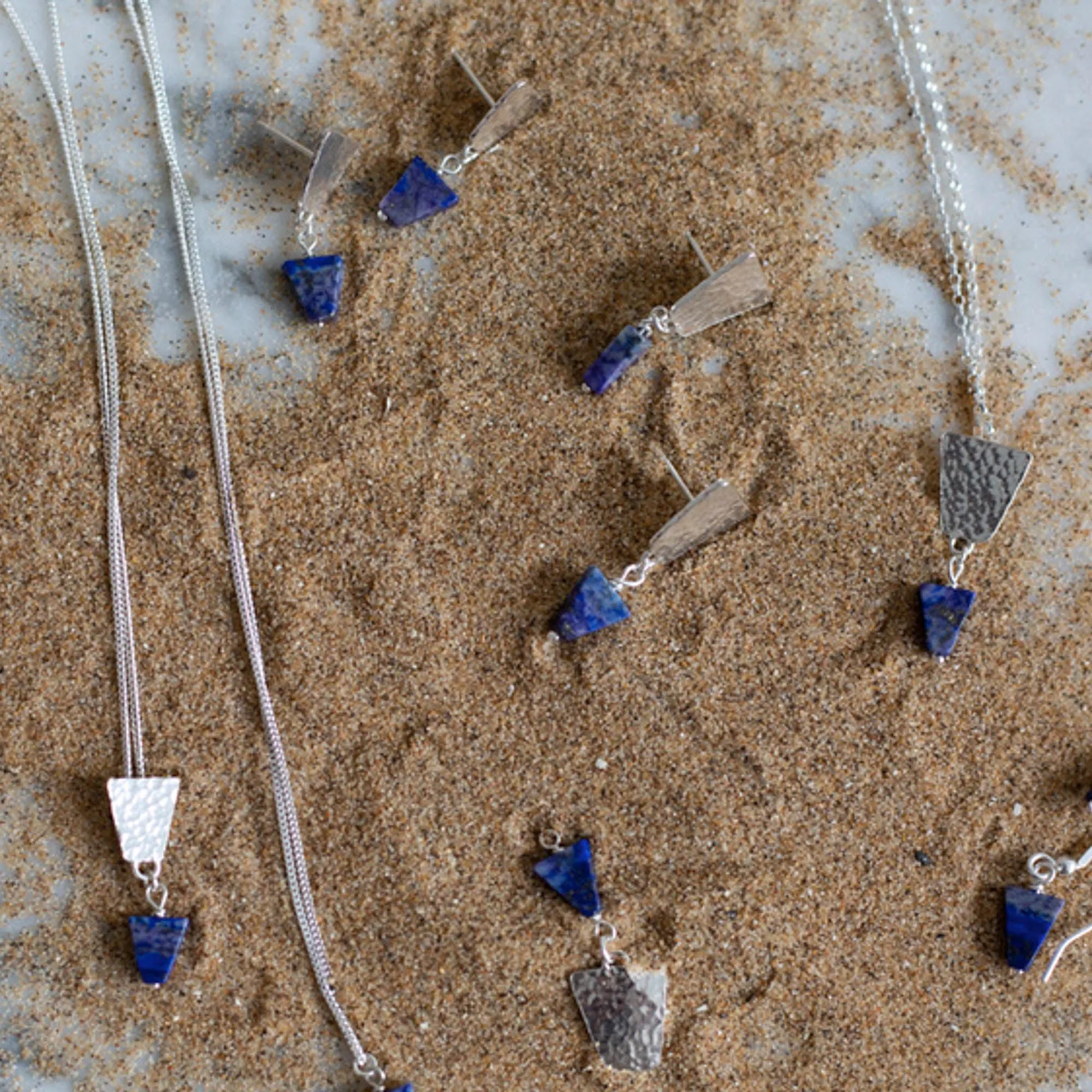 Nefertiti Lapis Lazuli Drop Earrings