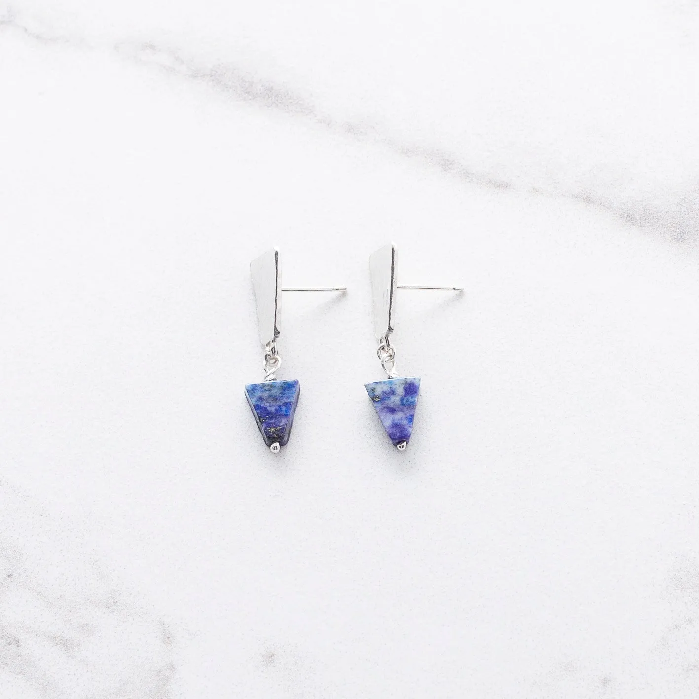 Nefertiti Lapis Lazuli Drop Earrings