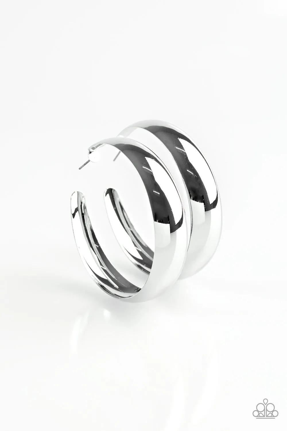 Paparazzi Accessories  - Gypsy Goals #E82 Peg - Silver Earring