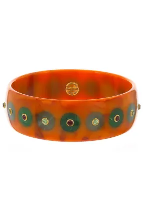 Peridot Citrine Orange Bakelite Bangle