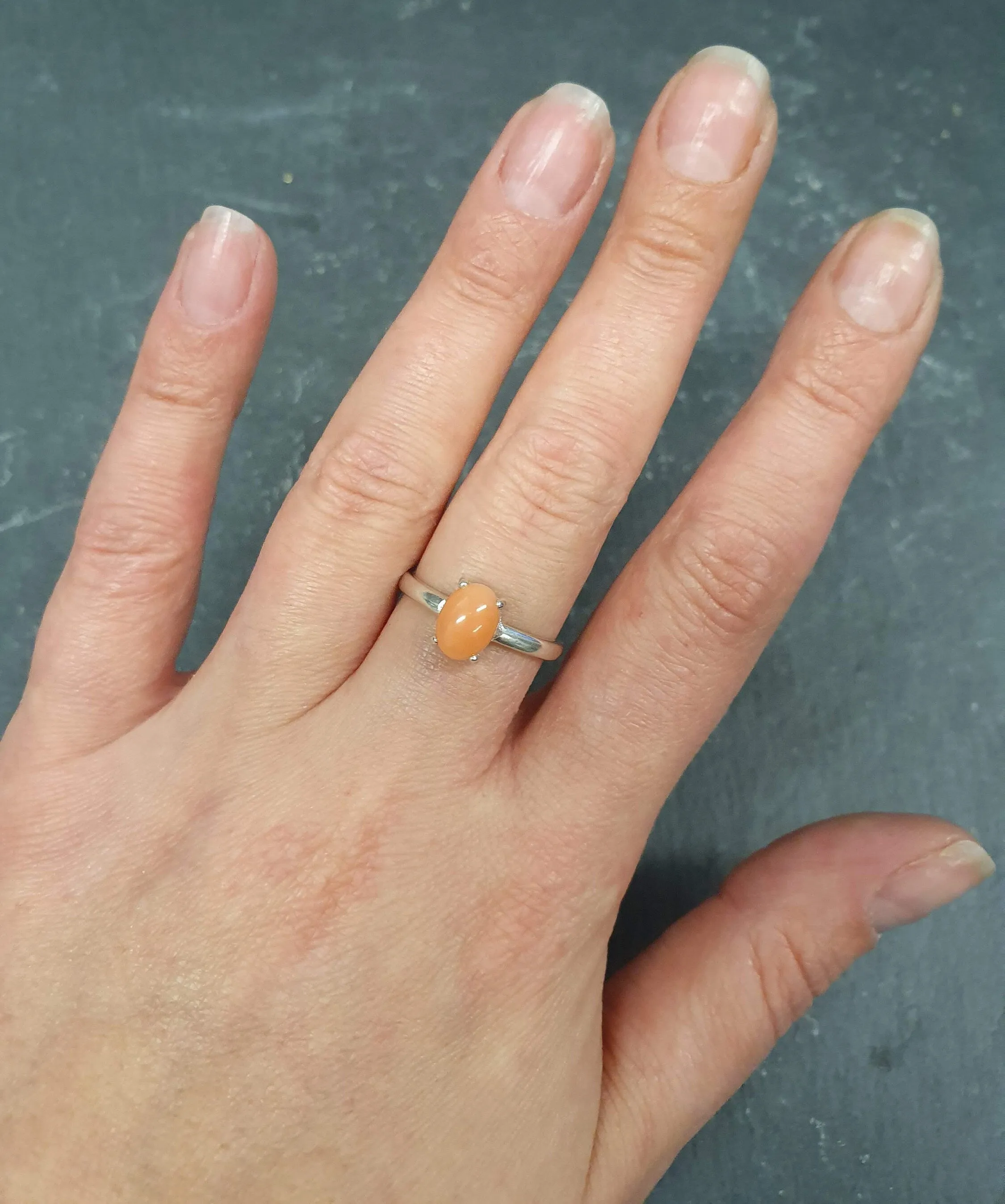 Pink Coral Ring - Angel Skin Coral Ring - Vintage Promise Ring