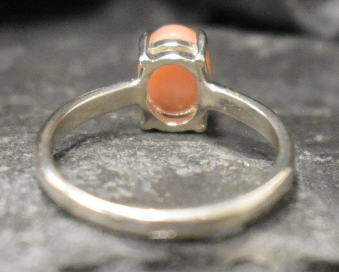 Pink Coral Ring - Angel Skin Coral Ring - Vintage Promise Ring