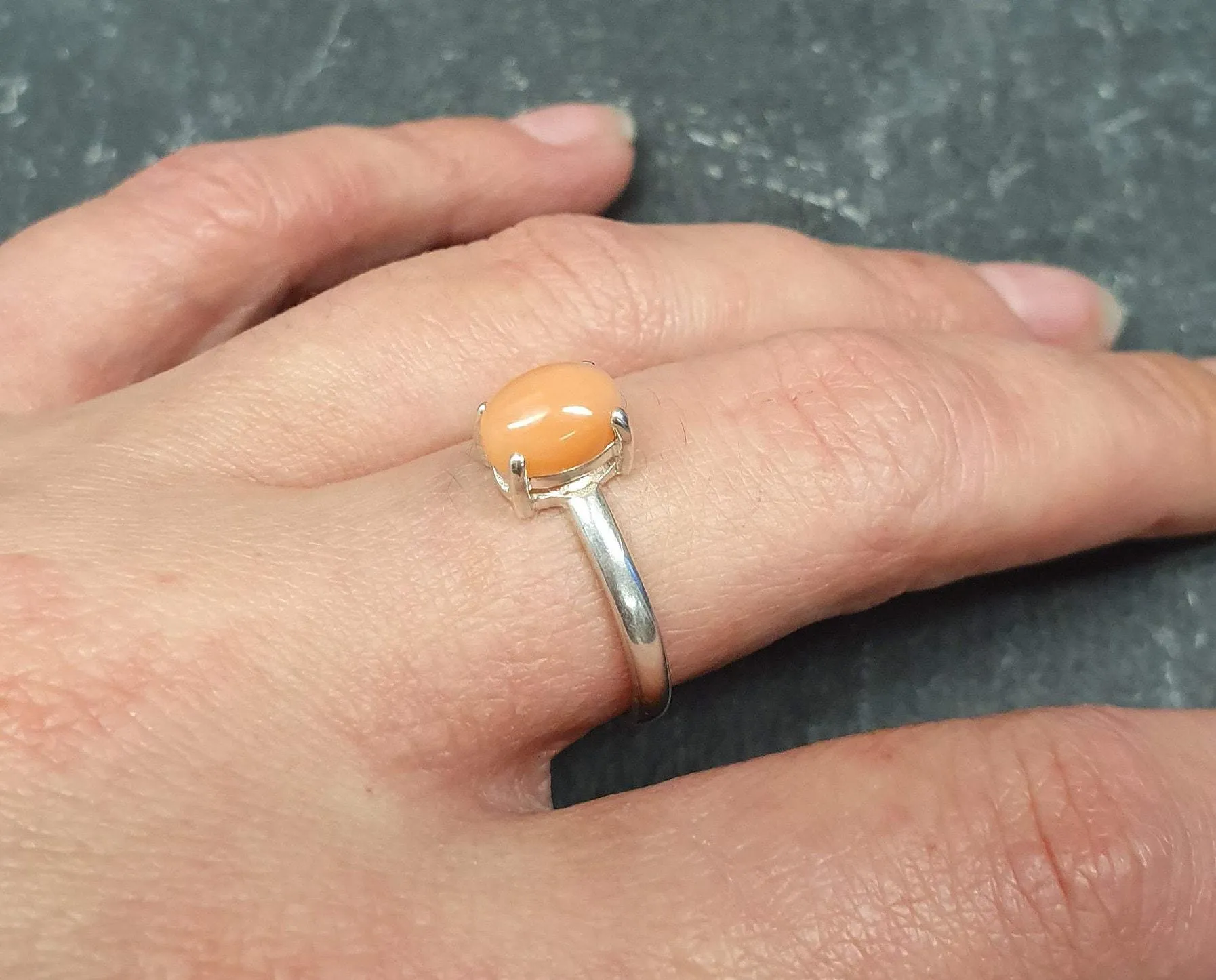 Pink Coral Ring - Angel Skin Coral Ring - Vintage Promise Ring