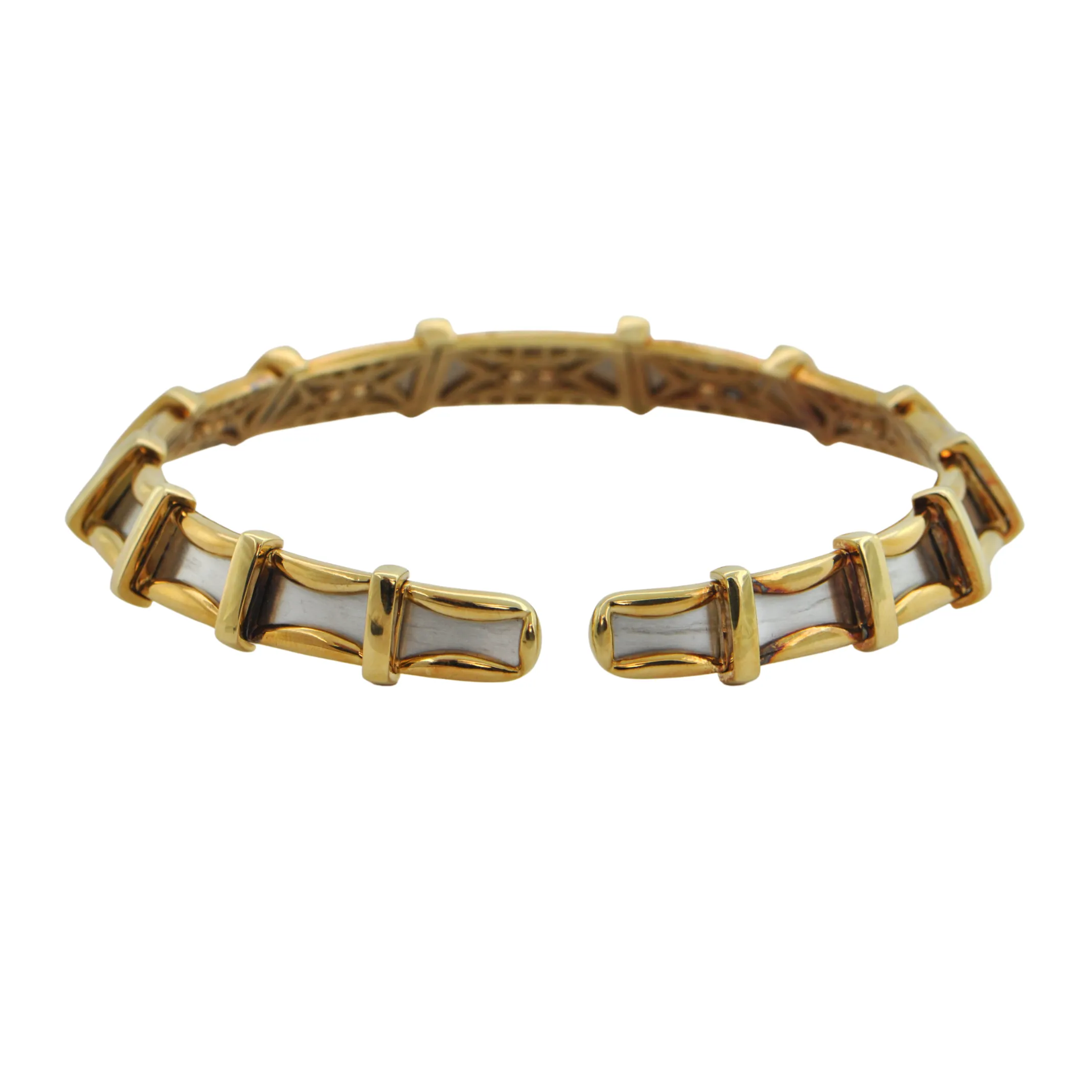 Precious Gem 18K Yellow and White Gold Collar Necklace