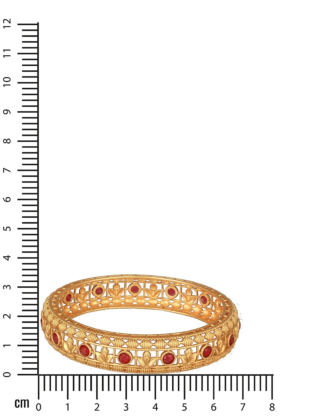 Set Of 2 Gold-Plated Stone-Studded Bangles