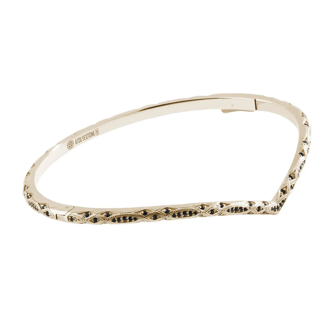 Streamline Curve Bangle in Gold