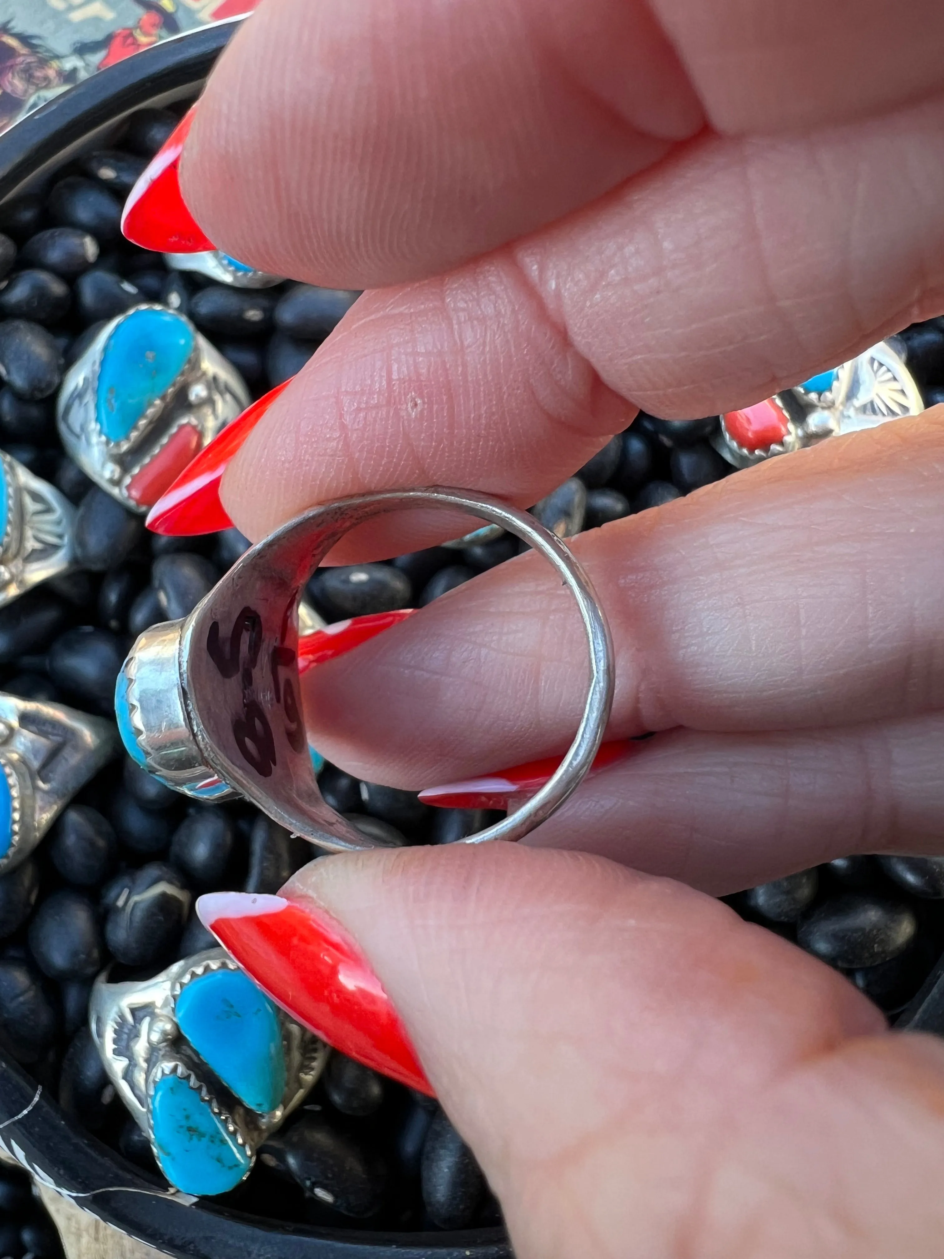 UNISEX Turquoise Signet Ring