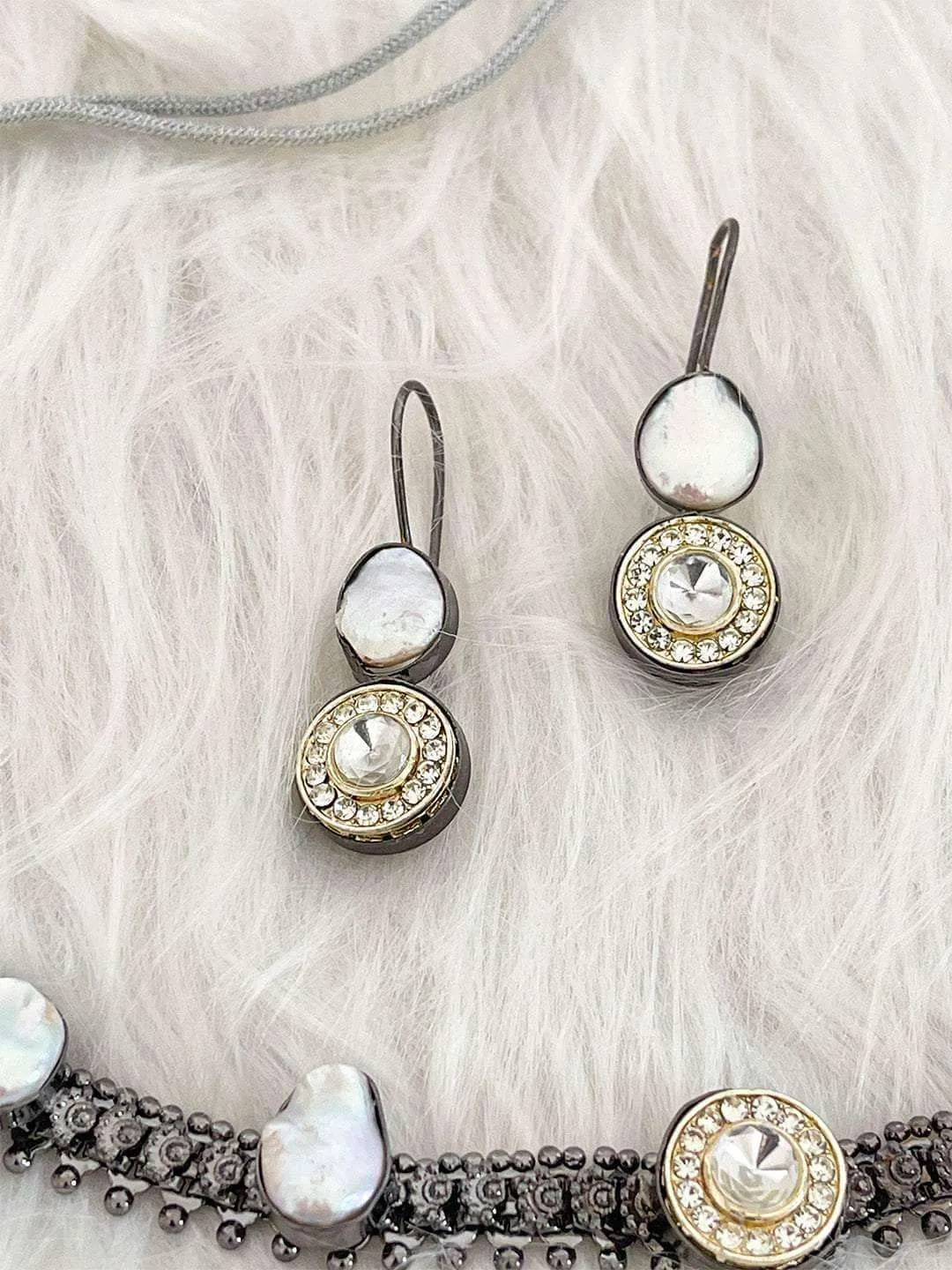 Vintage Marcasite Mother Of Pearl Necklace