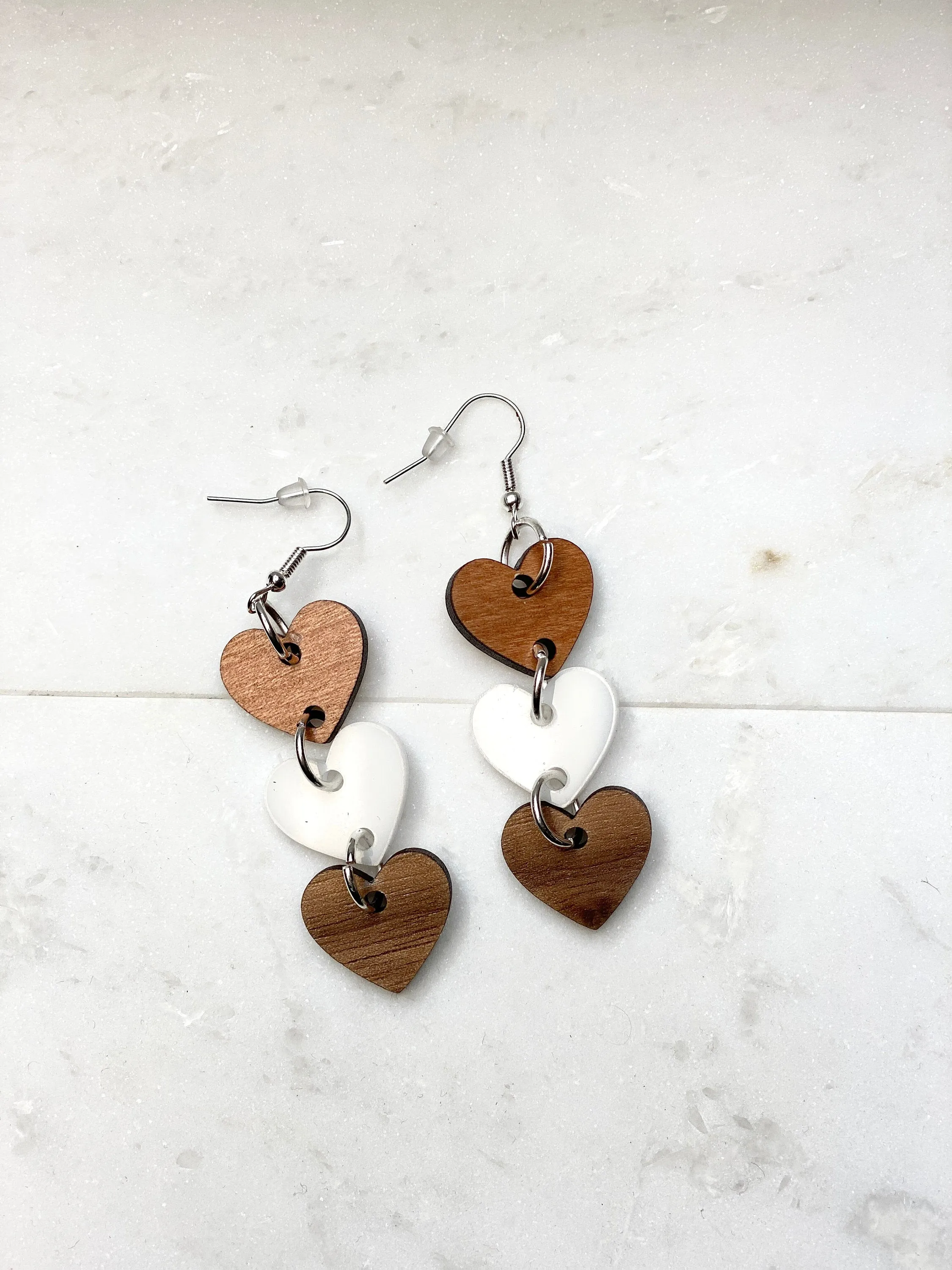 Waterfall Heart Earrings, Date Night Earrings, Oversized Earrings, Large Earrings